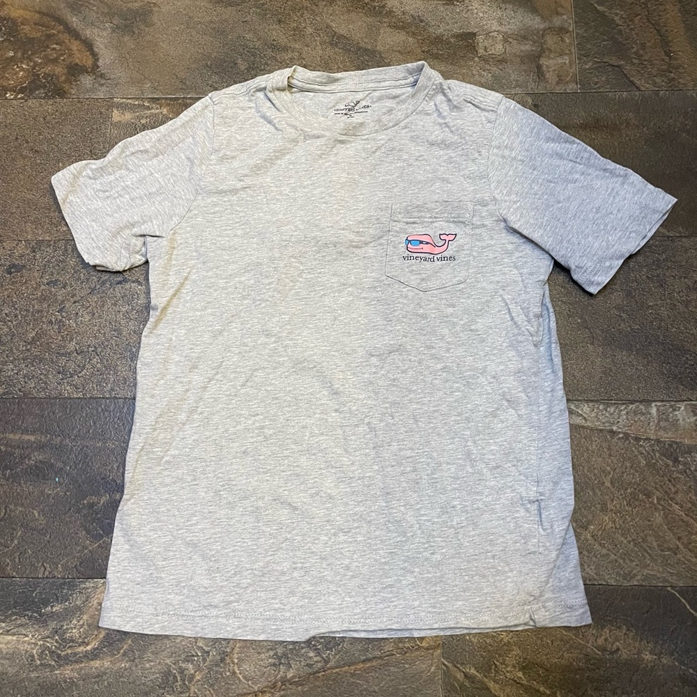 Vineyard Vines Gray Short Sleeve Tee Classic Crew Neck
